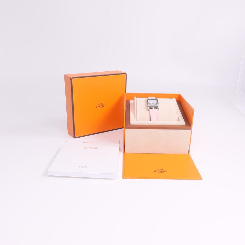 Hermes Cape Cod Quartz SS Leather Silver - 13
