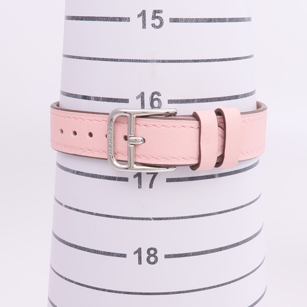 Hermes Cape Cod Quartz SS Leather Silver - 15