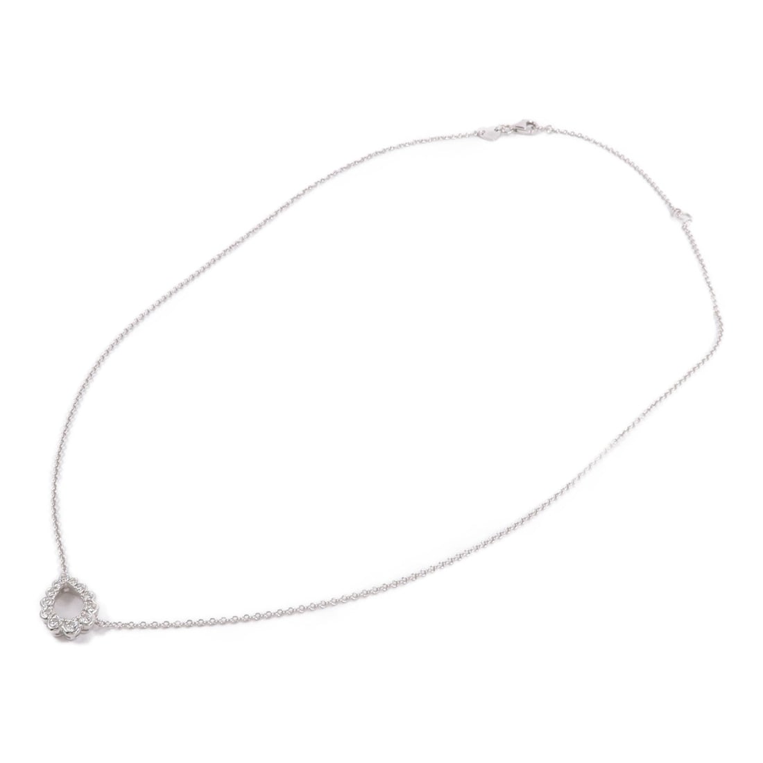 Diamond Necklace 18K White Gold - 4