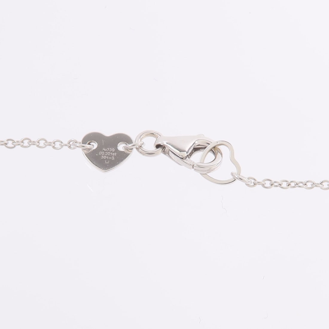 Diamond Necklace 18K White Gold - 5