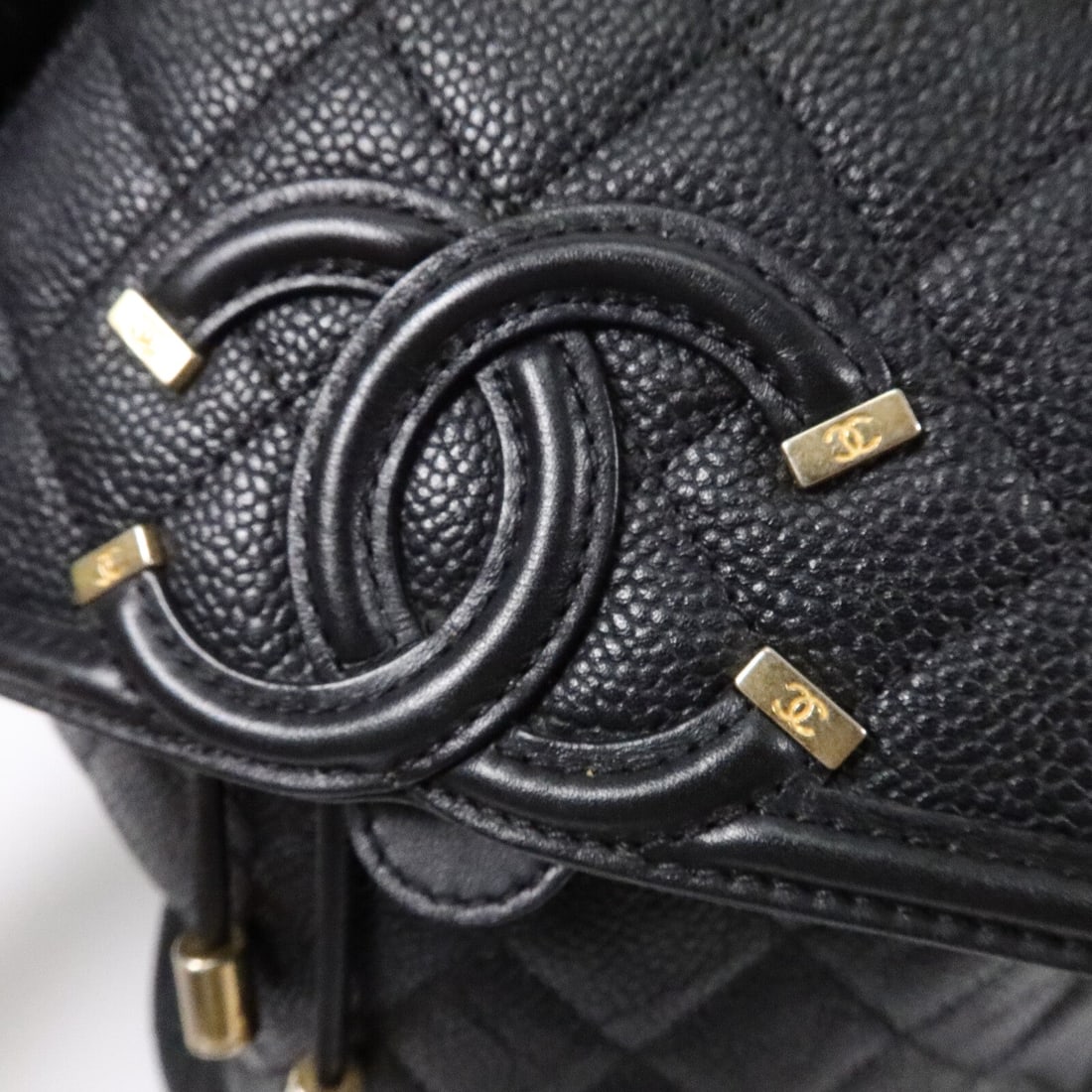 Chanel Filigree Backpack Black - 15