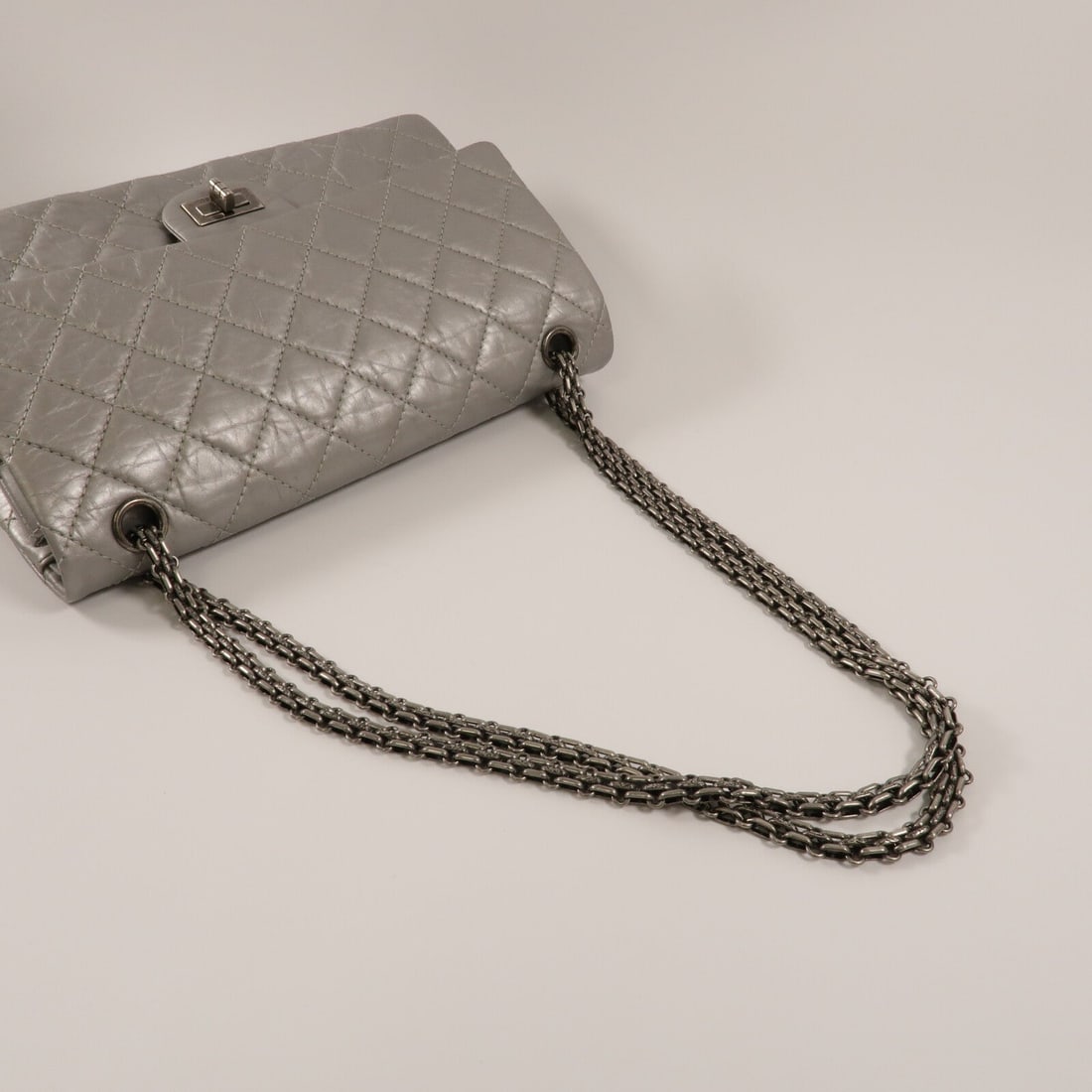 Chanel 2.55 Medium Silver SHW - 10