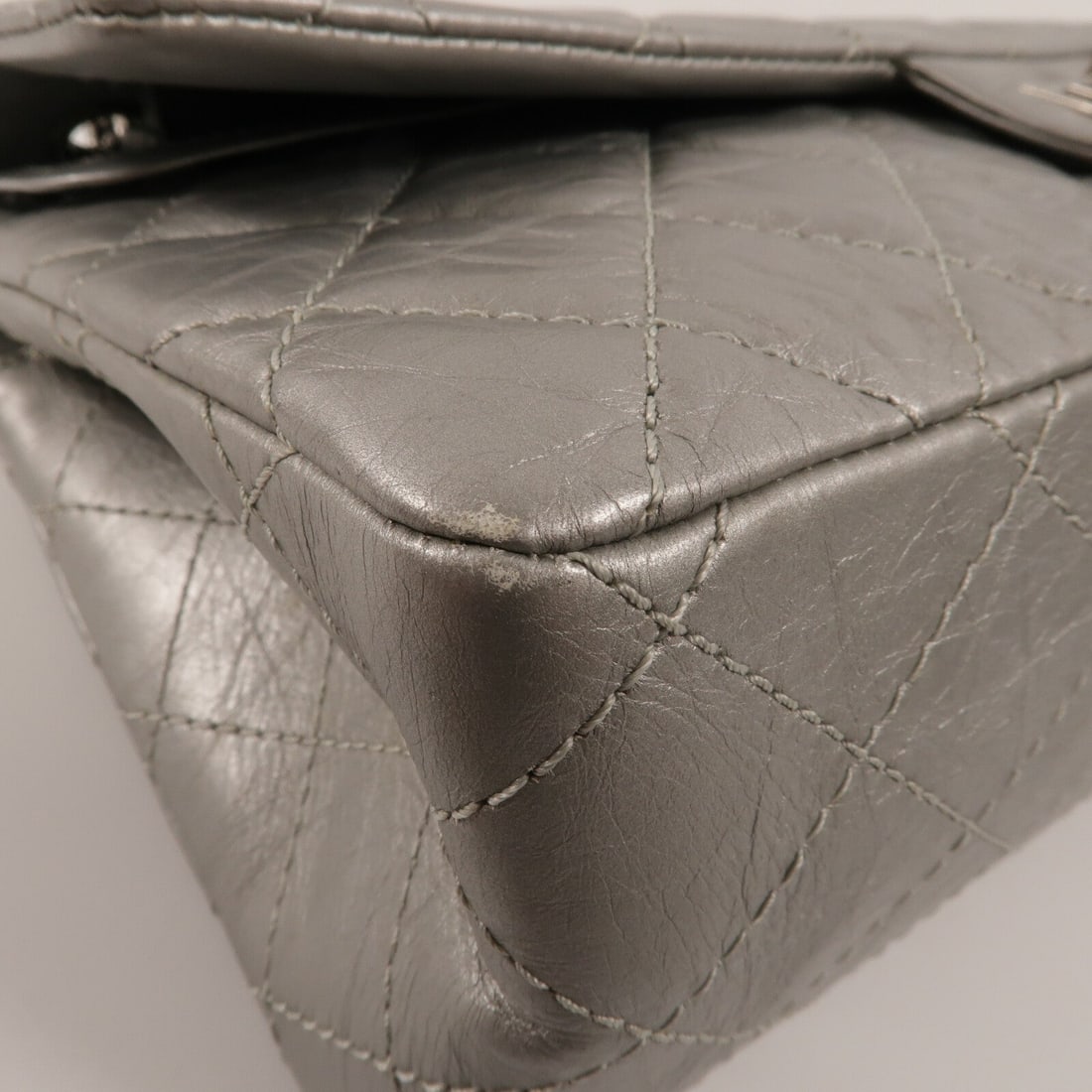 Chanel 2.55 Medium Silver SHW - 12