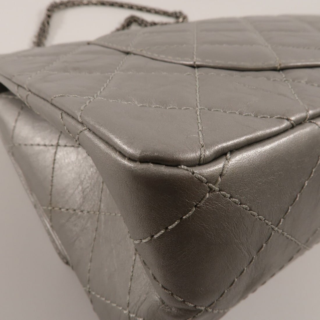 Chanel 2.55 Medium Silver SHW - 14