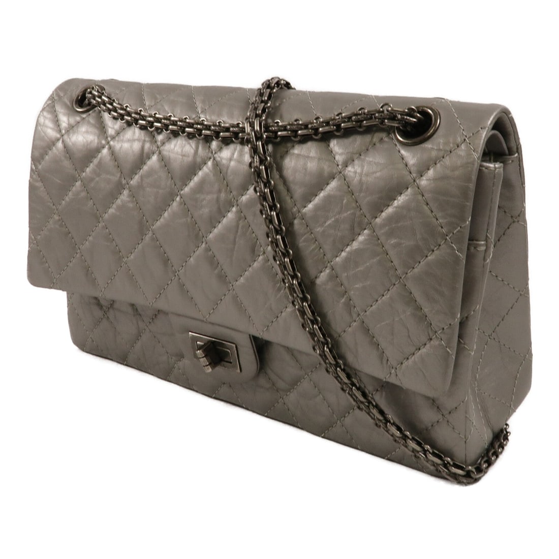 Chanel 2.55 Medium Silver SHW - 2
