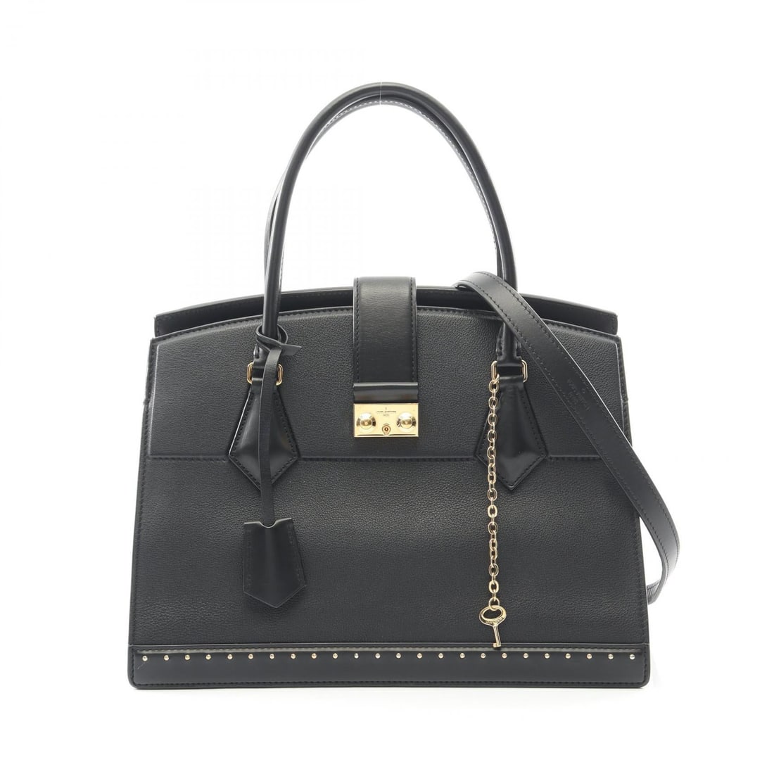 Louis Vuitton Cool Marly MM Black: Cool Marly MM handbag in black leather. Size: W32 x H24 x D11 cm. Handle 44 cm. Strap drop 30 cm. Shoulder 73 cm. Includes shoulder strap.