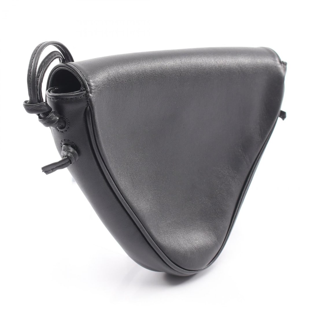 Celine Triangle Shoulder Bag Black Leather - 2