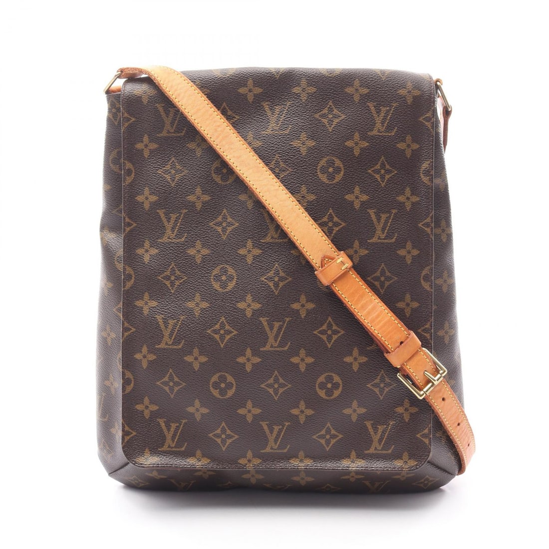 Louis Vuitton Muset Brown Shoulder: Muset shoulder bag in brown PVC coated canvas and leather. Size: W31 x H35 x D9 cm. Shoulder 86-110 cm.