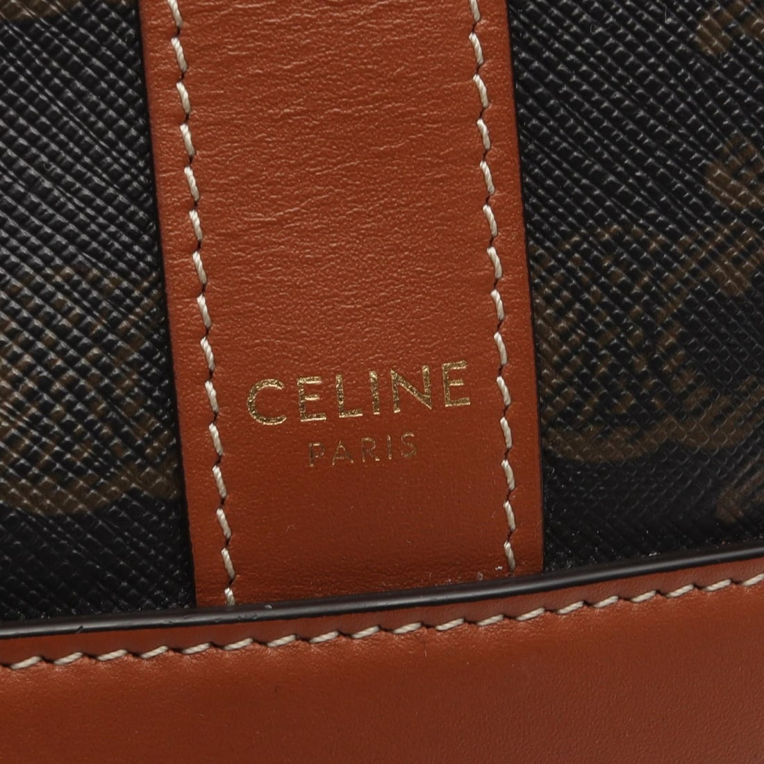 Celine Small Bucket Triomphe Black Brown - 4