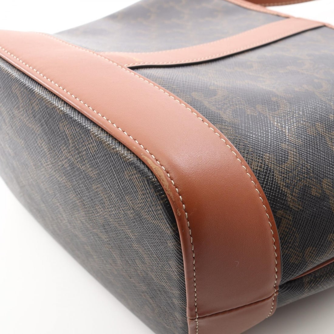 Celine Small Bucket Triomphe Black Brown - 6