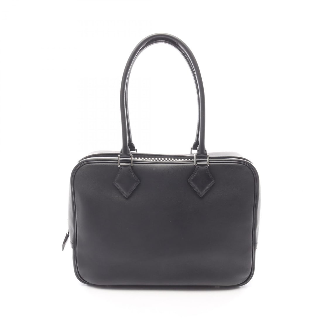 Hermes Purum 28 Black Swift: Purum 28 handbag in black Vaux Swift leather and calfskin. Size: W28 x H20 x D10 cm. Handle 45 cm.