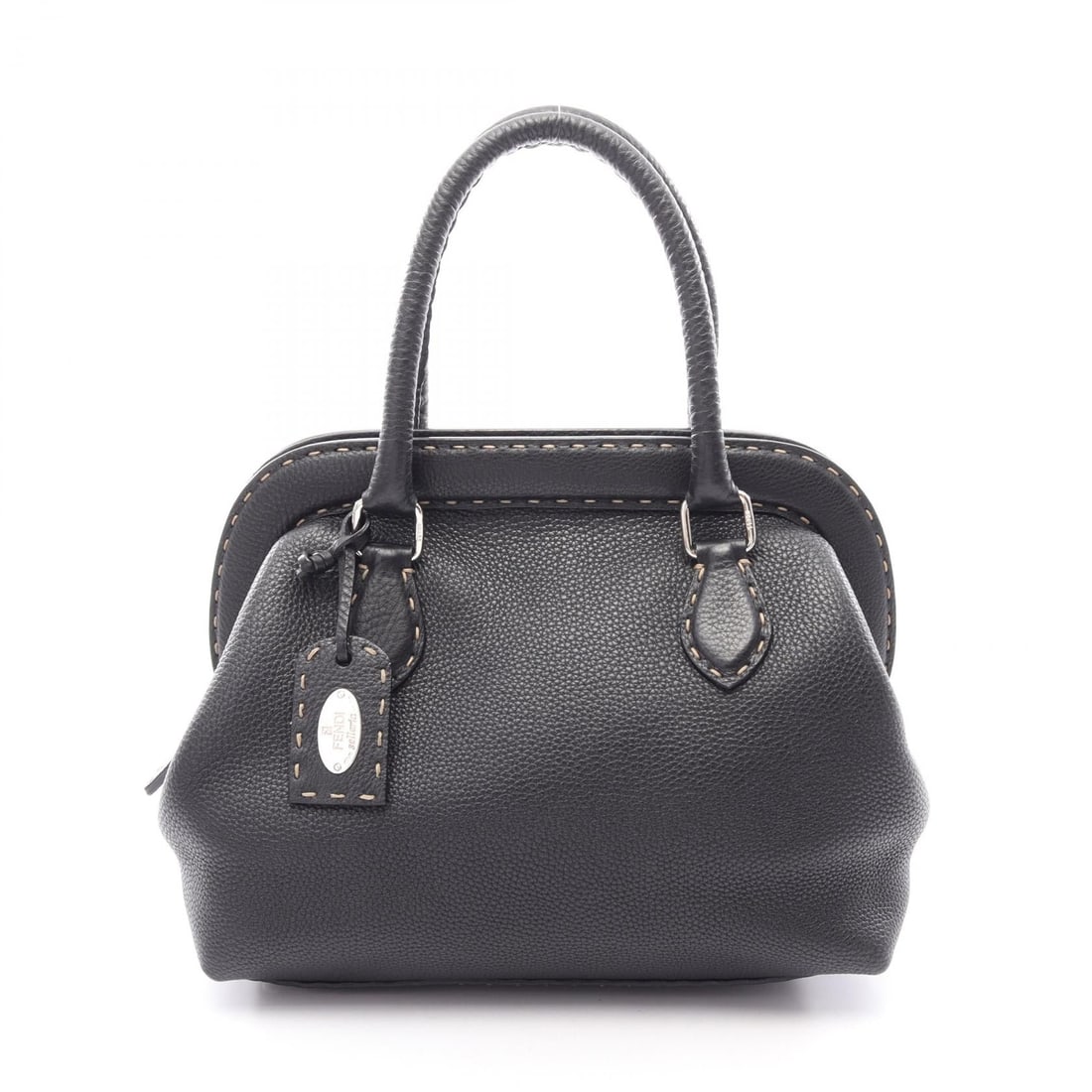 Fendi Selleria Doctor's Bag Black: Selleria Doctor's Bag handbag in black leather. Size: W27 x H24 x D17 cm. Handle 43 cm.