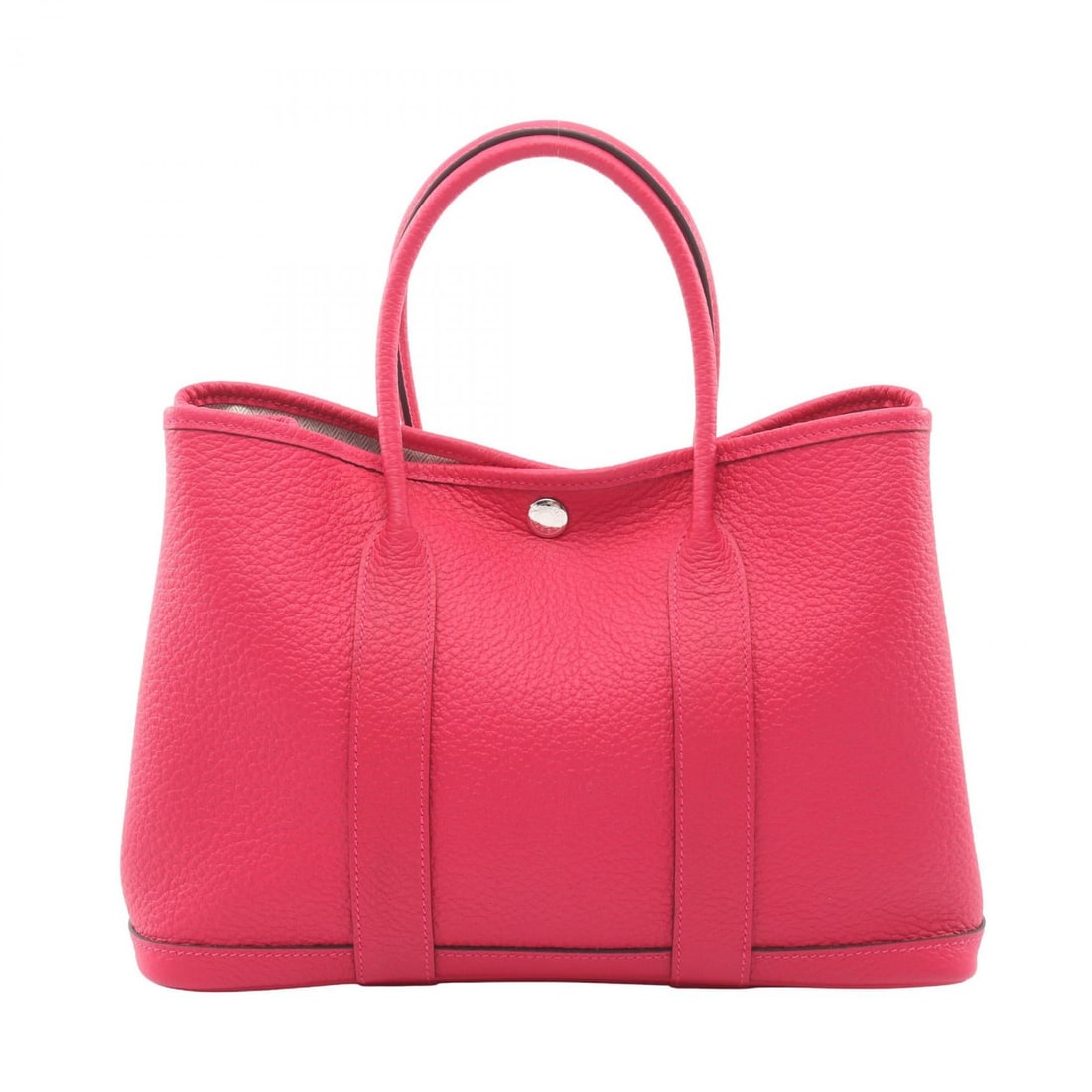 Hermes Garden Party TPM Rose Mexico: Garden Party TPM tote bag in Rose Mexico pink leather. Size: W30 x H21 x D14 cm. Handle 36 cm.