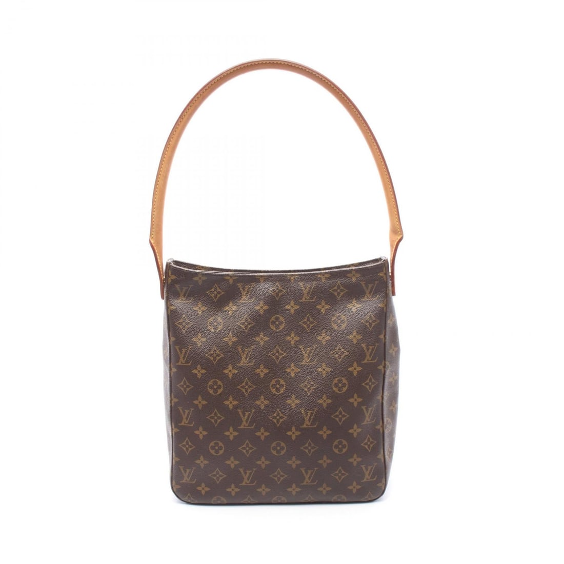 Louis Vuitton Looping GM Brown: Looping GM shoulder bag in brown PVC coated canvas and leather. Size: W28.5 x H31 x D11 cm. Strap drop 23.5 cm. Shoulder 62 cm.