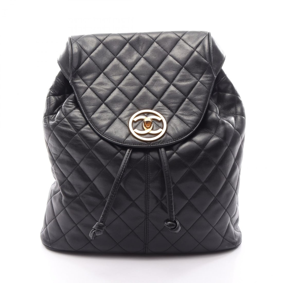 Chanel Black Matelasse Lambskin Bag: Black Matelasse bag in Lambskin (sheep leather). 31 x 33 x 10 cm; shoulder up to 84 cm.