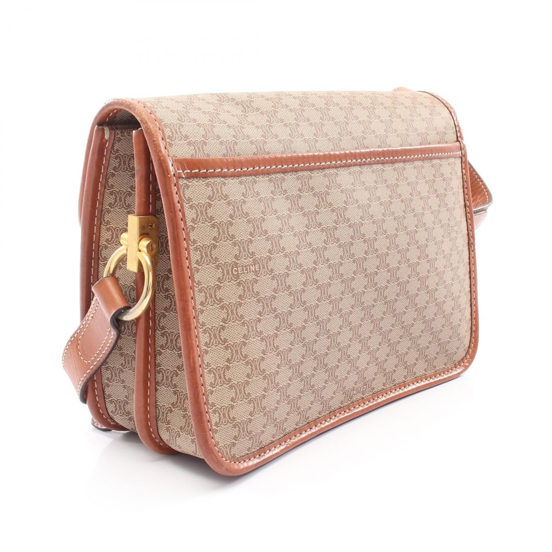 Celine Macadam Shoulder Beige Brown - 2