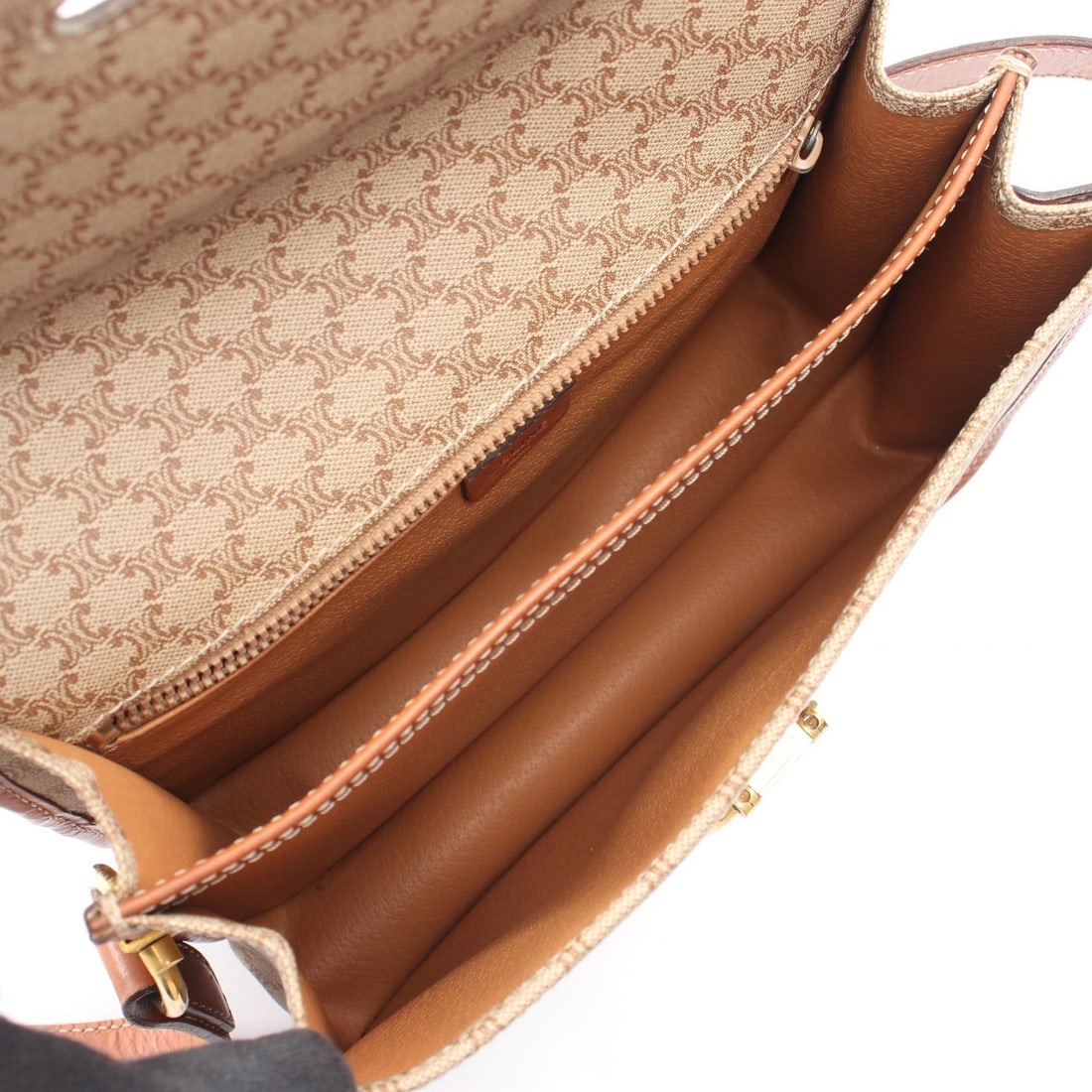 Celine Macadam Shoulder Beige Brown - 3