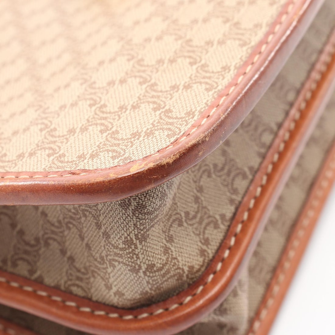Celine Macadam Shoulder Beige Brown - 5