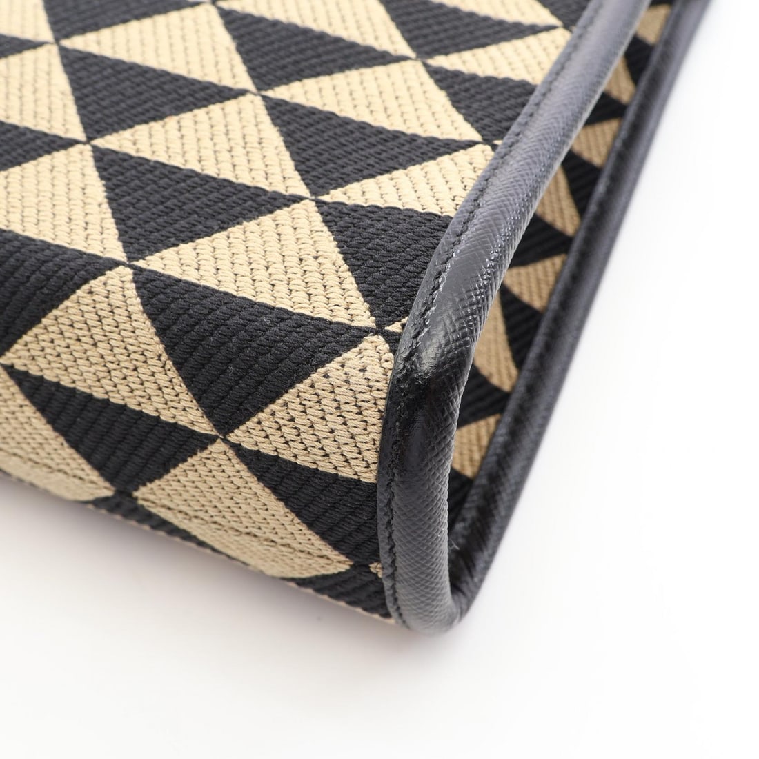 Prada Triangolo Jacquard Mini 2Way Black/Beige - 6