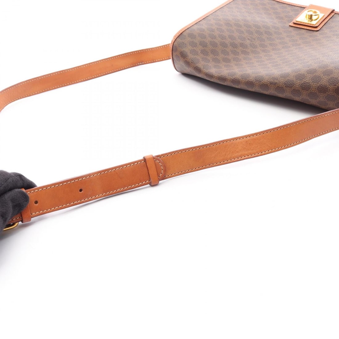 Celine Macadam Shoulder Brown Canvas - 19