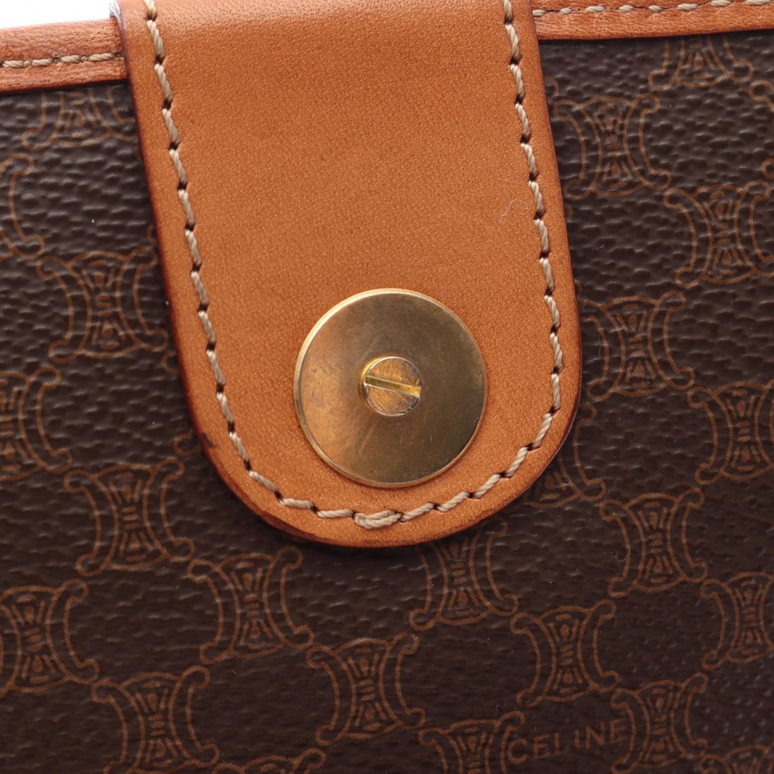 Celine Macadam Shoulder Brown Canvas - 7
