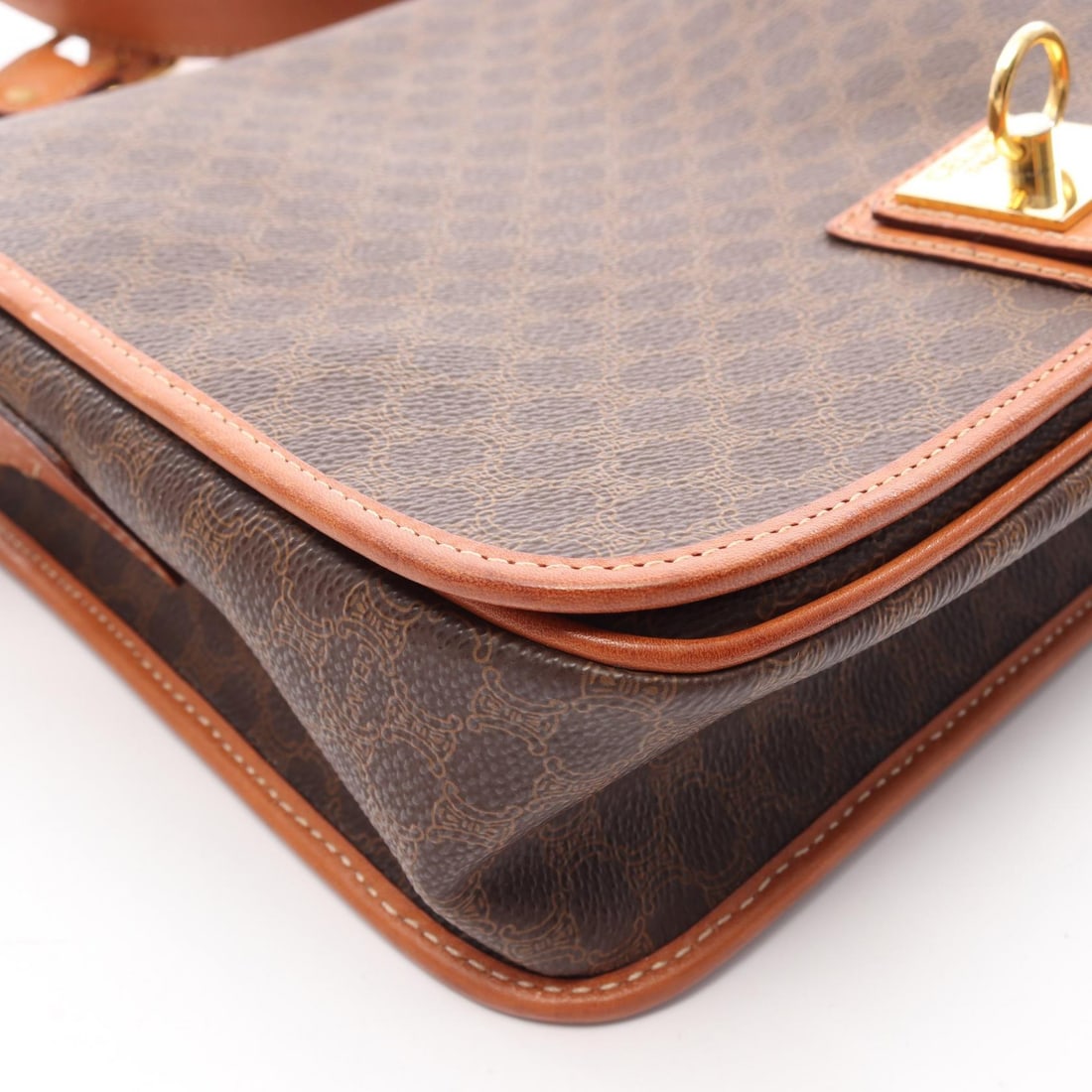 Celine Macadam Shoulder Brown Canvas - 8
