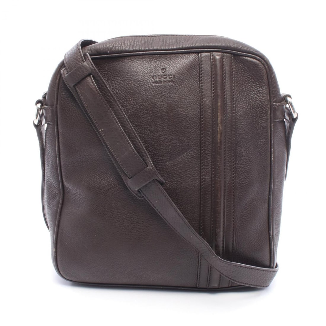 Gucci Shoulder Bag Brown Leather: Brown leather shoulder bag. Size: W25.5 x H28 x D7 cm. Shoulder 143-153 cm.