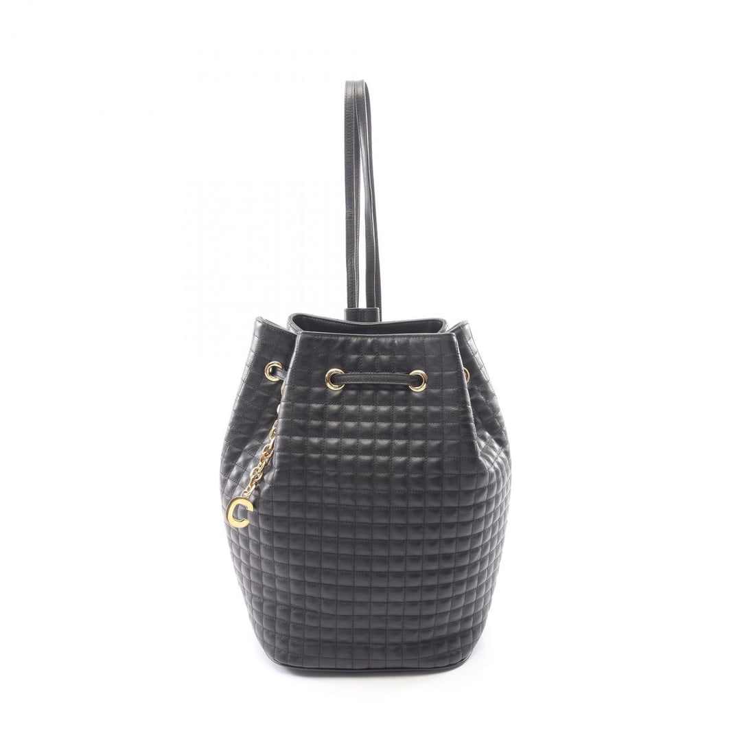 Celine C Charm Small Backpack Black: C Charm Small rucksack backpack in black leather. Size: W20 x H30 x D15 cm.