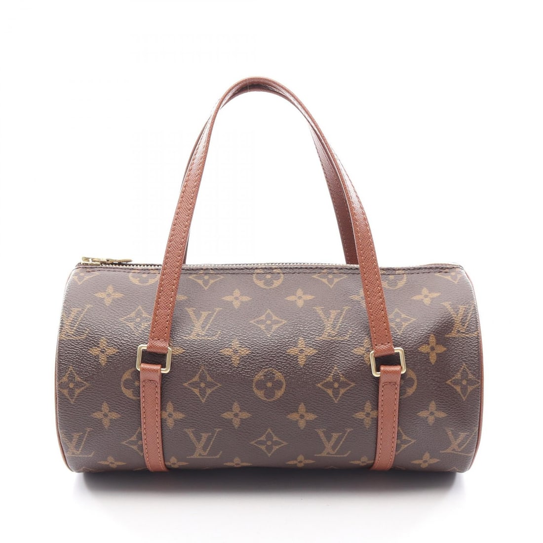 Louis Vuitton Papillon 26 Brown Handbag: Papillon 26 old model handbag in brown PVC coated canvas and leather. Size: W26 x H13 x D13 cm. Handle 40 cm.