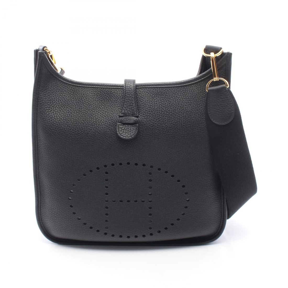 Hermes Evelyne 3 PM Noir Black: Evelyne 3 Troyes PM shoulder bag in Noir Black Taurillon Clemence leather. Size: W28 x H26.5 x D7 cm. Shoulder 92-134 cm.