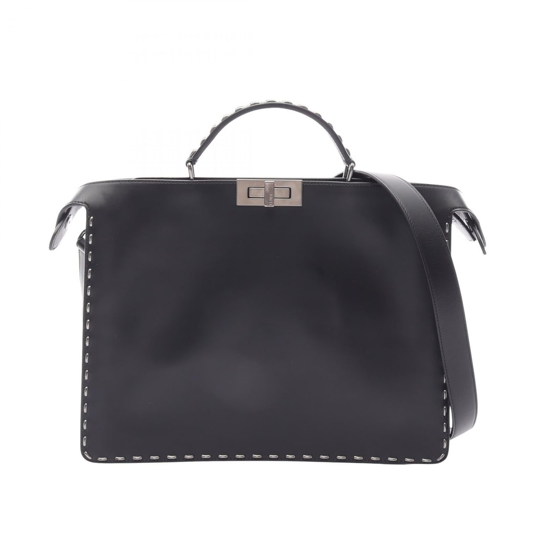 Fendi Peekaboo I See You Medium Black: Peekaboo I See You Medium 2 way handbag in black leather. Size: W38 x H30 x D4.5/4.5 cm. Handle 26 cm. Shoulder 91-109 cm. Includes shoulder strap.