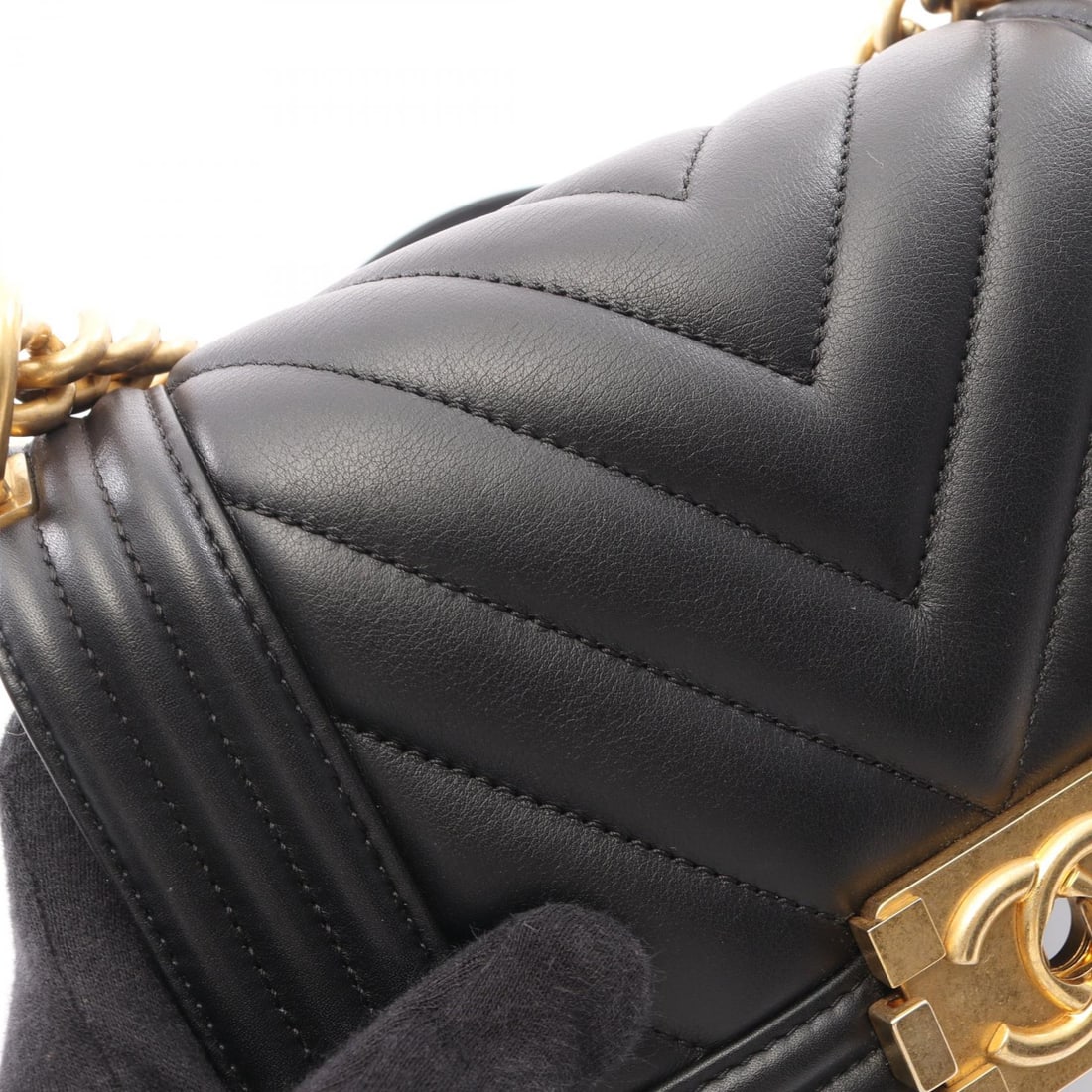 Chanel Boy Small Chevron Black - 7