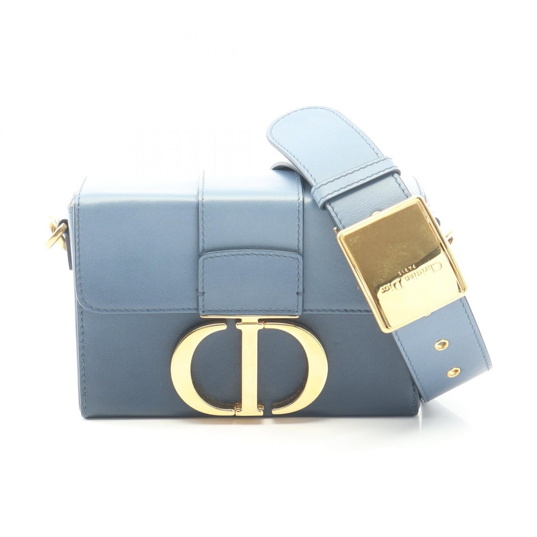 Dior 30 Montaigne Box Blue: 30 Montaigne Box Gradient shoulder bag in blue leather. Size: W17.5 x H12 x D5 cm. Shoulder 94-104 cm.