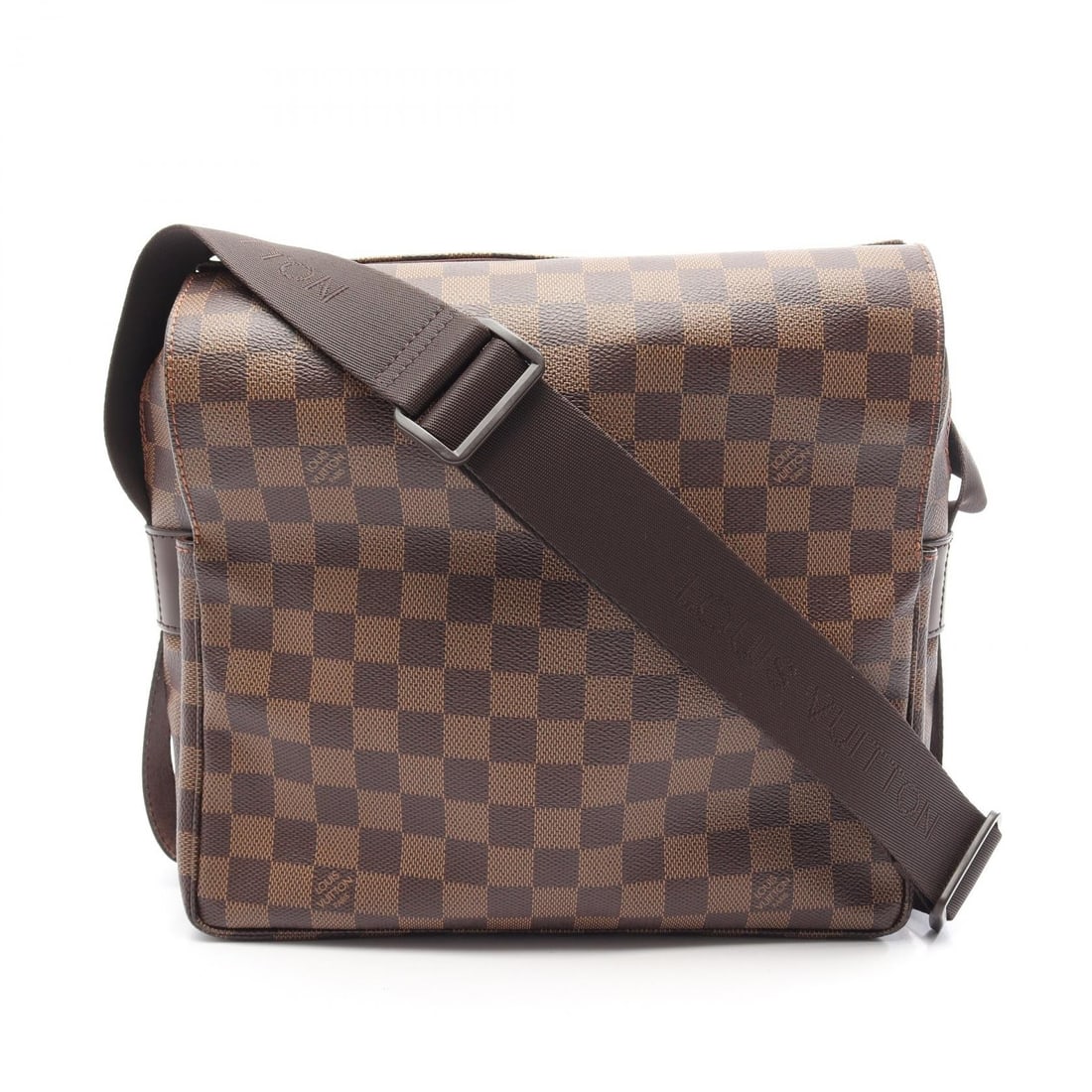 Louis Vuitton Naviglio Ebene Brown: Naviglio Damier Ebene shoulder bag in Ebene brown PVC coated canvas and leather. Size: W27 x H24 x D / cm. Shoulder 90-143 cm.
