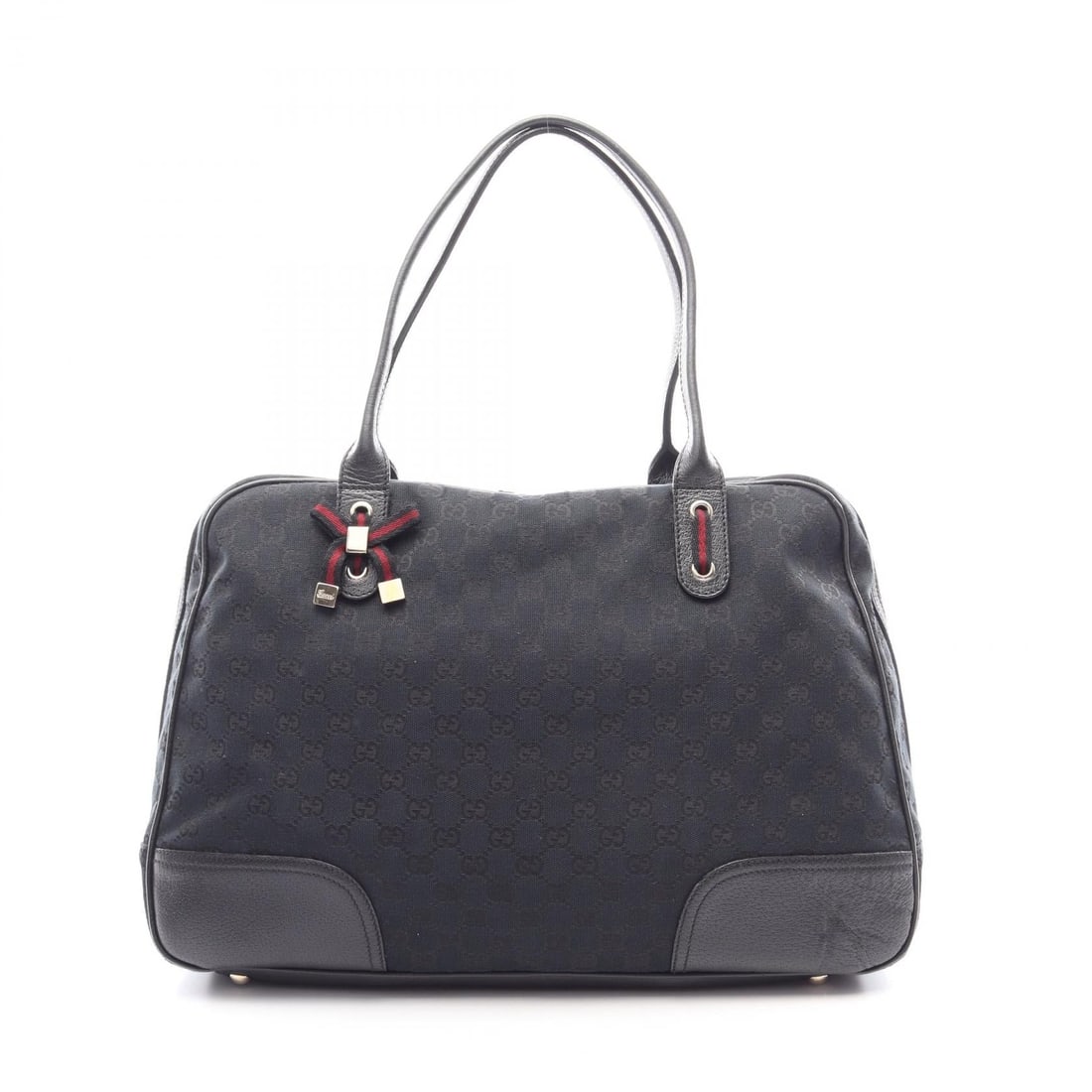 Gucci Princess GG Sherry Shoulder Navy: Princess GG Canvas Sherry Line shoulder bag in navy and black canvas with leather trim. Size: W43 x H30 x D15 cm. Strap drop 24 cm. Shoulder 53 cm.