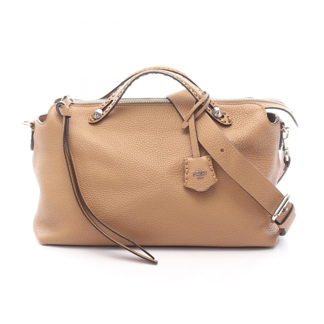 Fendi By The Way Selleria Large Brown Bag: Brown By the Way Selleria Large handbag in leather. Includes shoulder strap. 32 x 21 x 15 cm; handle 20 cm; shoulder 66-90 cm. Model 8BL156ASU2F0EMR.