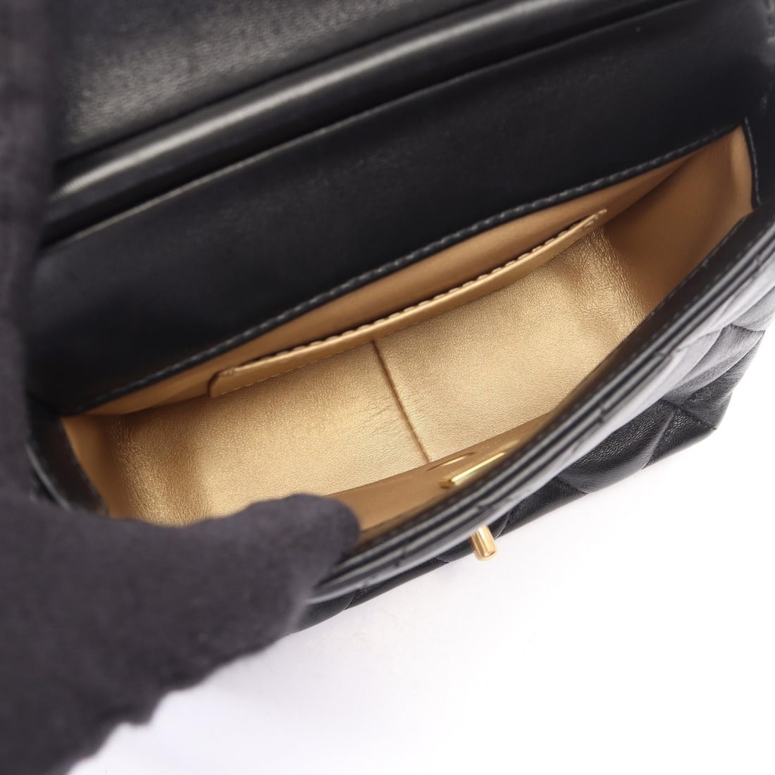 Chanel Mini Flap Black Lambskin - 3