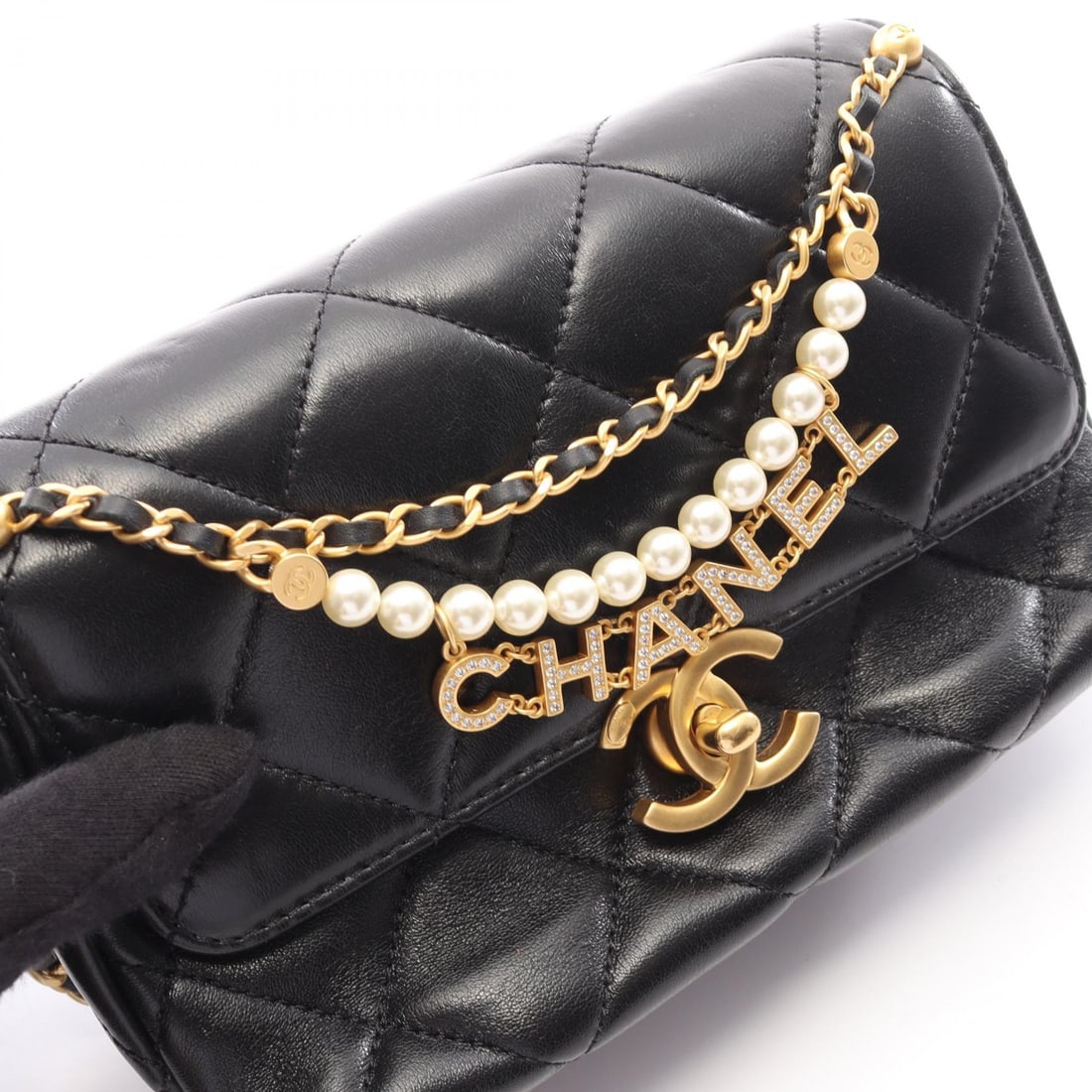 Chanel Mini Flap Black Lambskin - 8