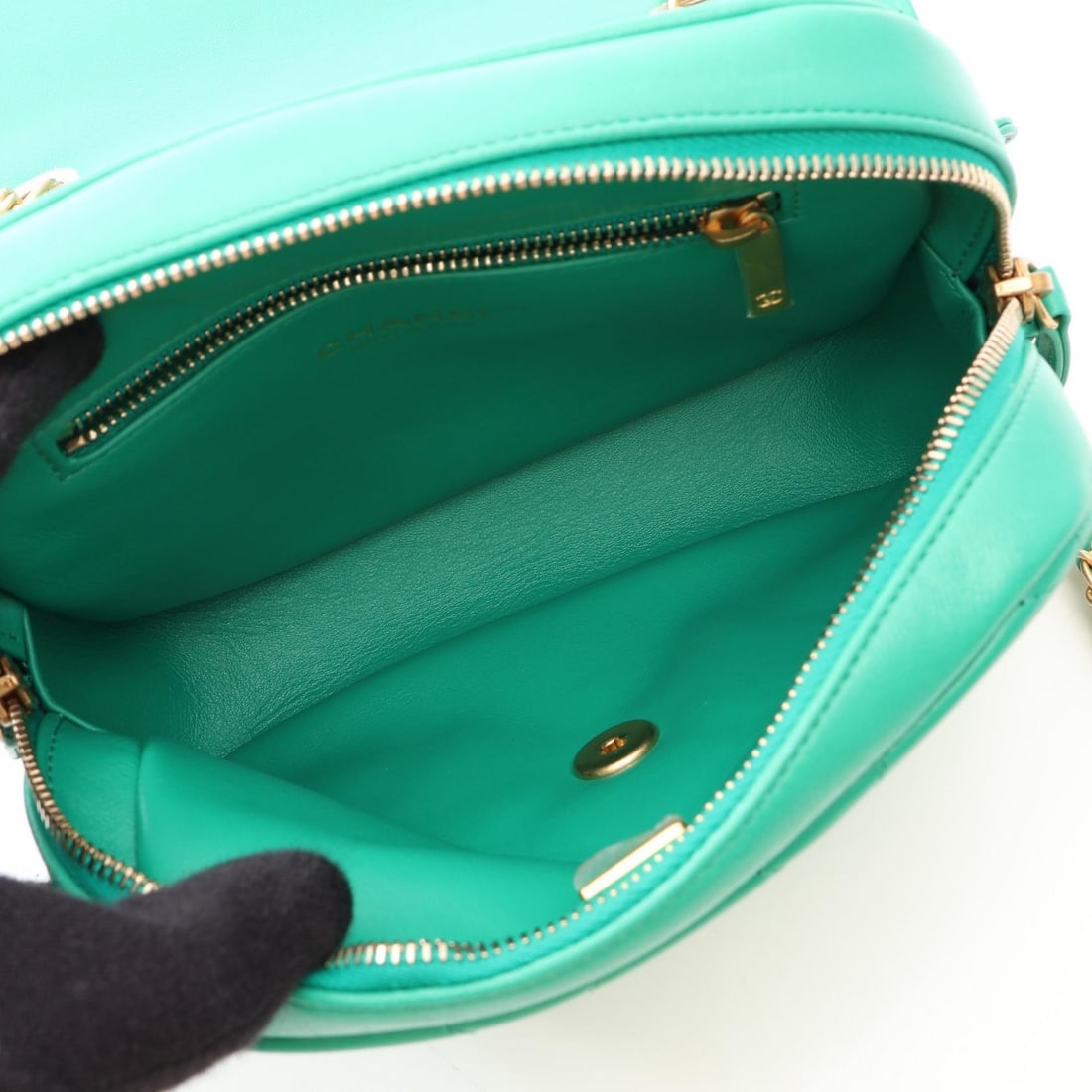 Chanel Square Chain Backpack Green - 3
