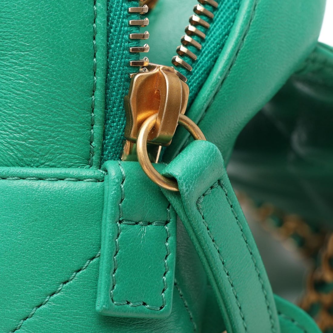 Chanel Square Chain Backpack Green - 6