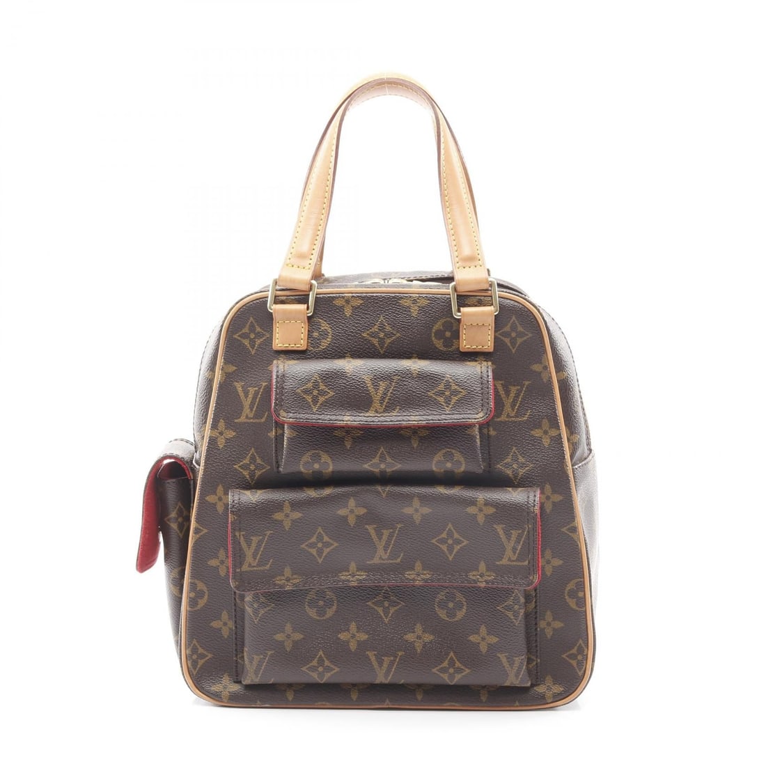Louis Vuitton Exanthricite Brown Handbag: Exanthricite handbag in brown PVC coated canvas and leather. Size: W24 x H26 x D12 cm. Handle 35 cm.