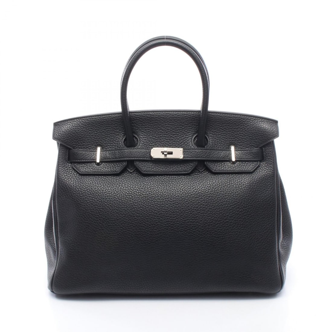 Hermes Birkin 35 Noir Black Togo: Birkin 35 handbag in Noir Black Togo leather. Size: W35 x H28 x D18 cm. Handle 35 cm. Includes clochette, key, and cadena.