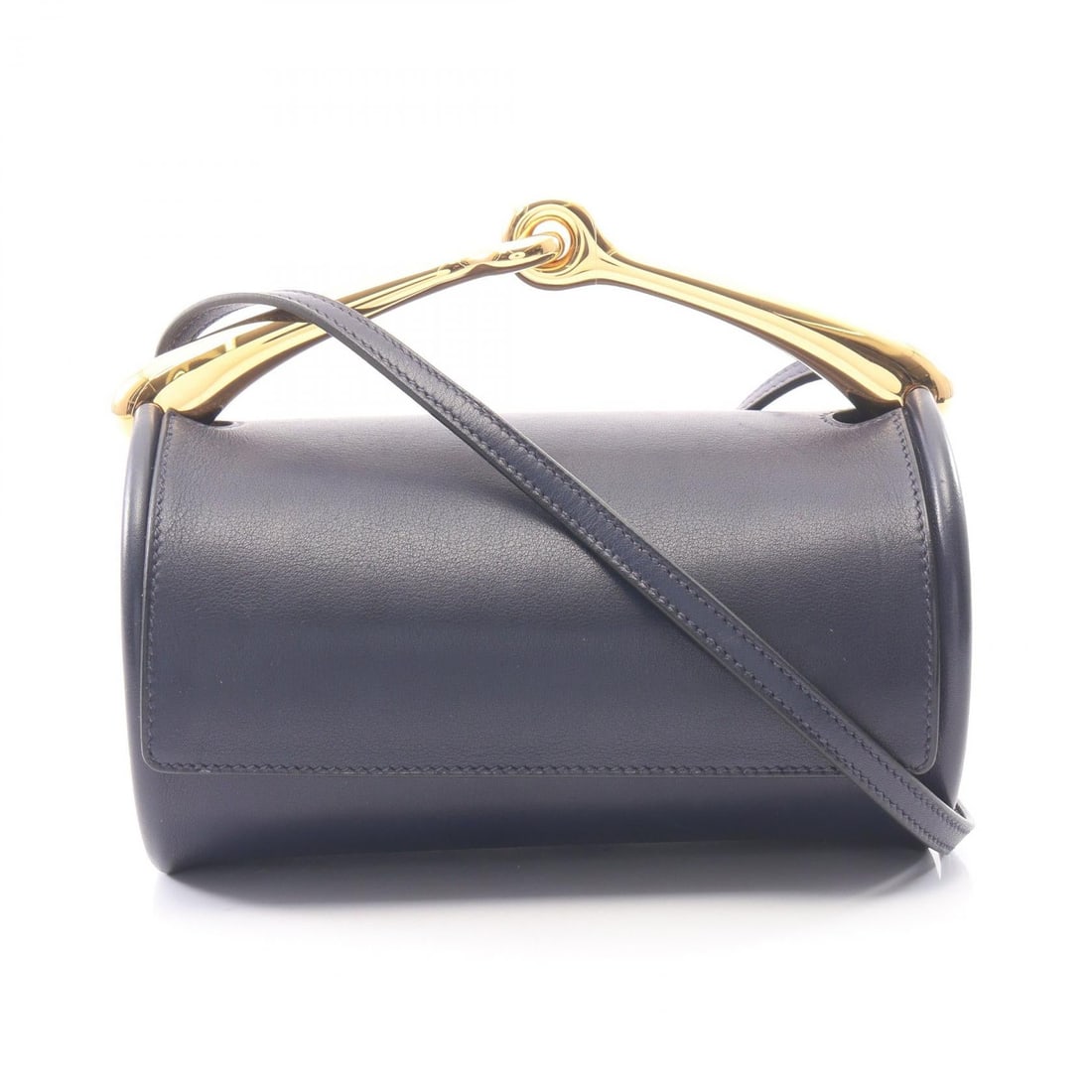 Hermes Maximall 2 Way Blue Nuit: Maximall 2 way shoulder bag in Blue nuit leather and Vovolupt. Size: W19 x H11 x D11 cm. Handle 23 cm. Shoulder 87-107 cm.
