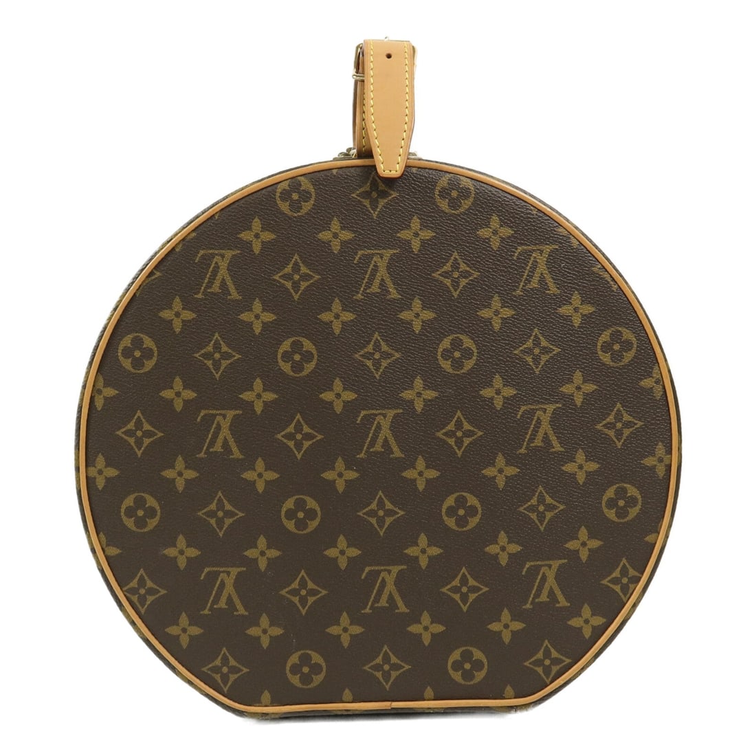 Louis Vuitton LV GHW Boite Chapeau 30: LV GHW Boite Chapeau 30 hand bag in brown Monogram PVC coated canvas. Size: W31 x H28 x D17 cm. Handle 21-24 cm. Includes storage box, key, and padlock.