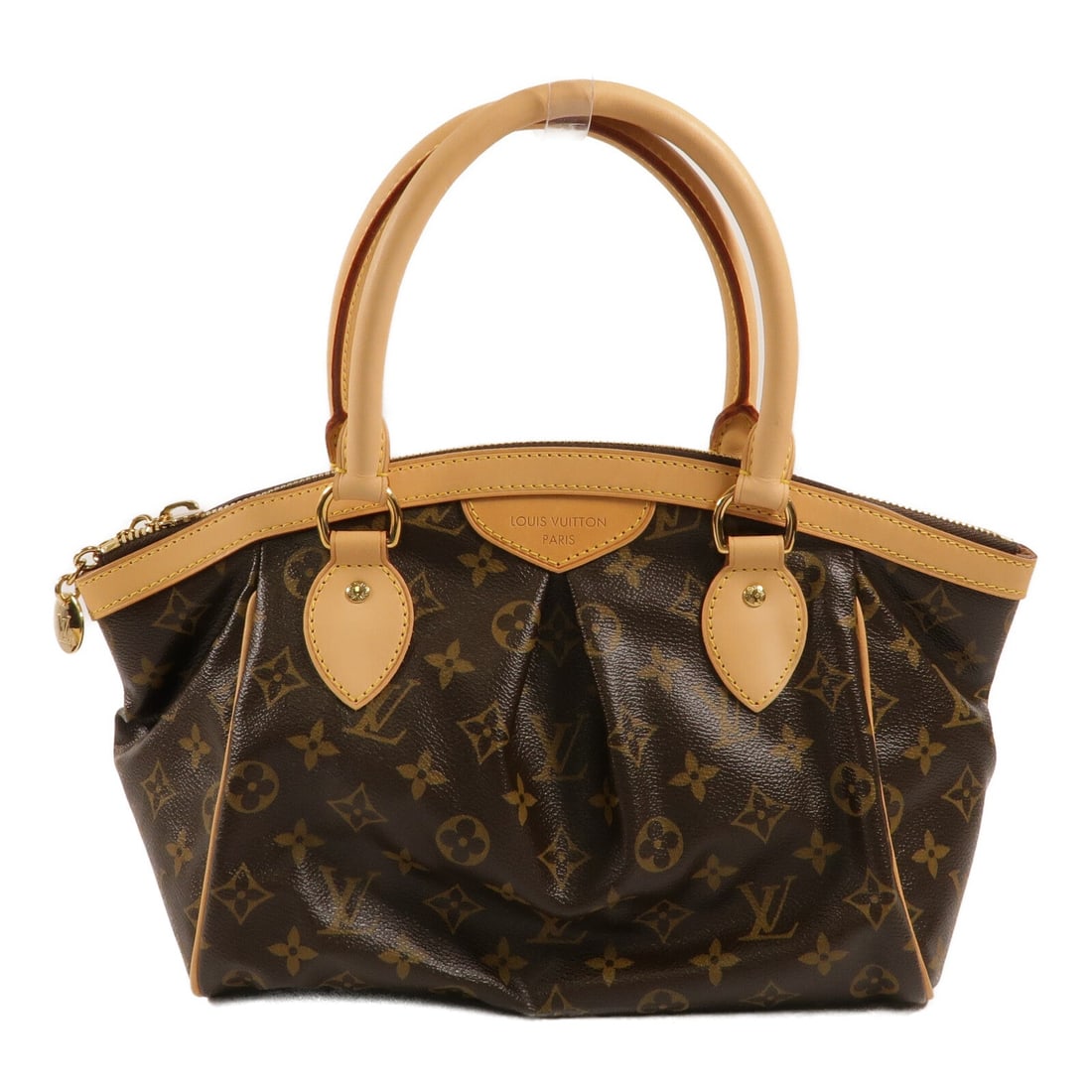 Louis Vuitton LV GHW Tivoli PM Brown: LV GHW Tivoli PM shoulder handbag in brown Monogram PVC coated canvas. Size: W28.5 x H21.5 x D13 cm. Handle 37 cm. Includes storage bag.