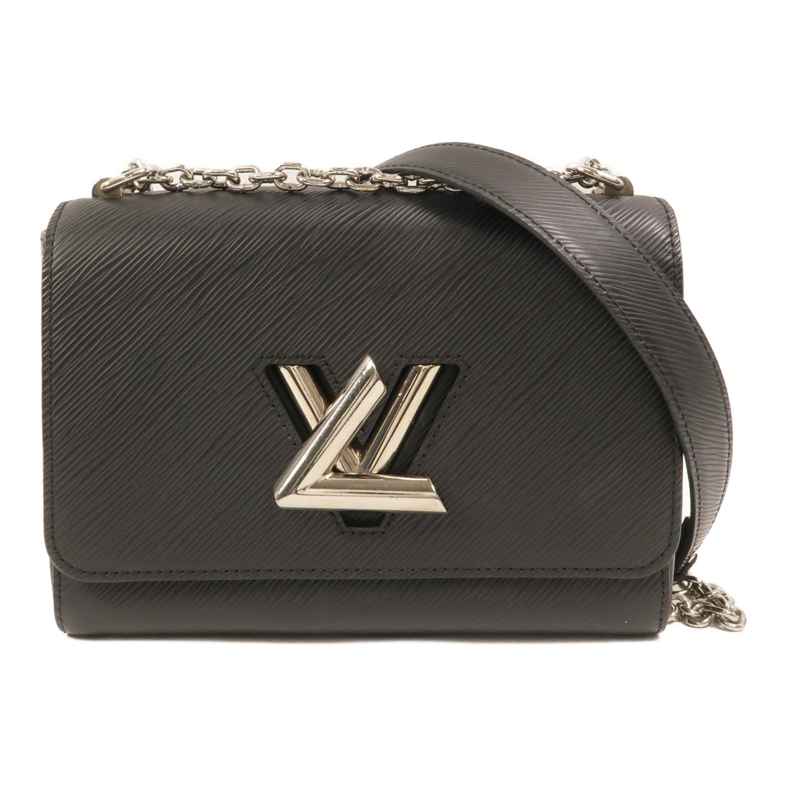Louis Vuitton LV SHW Twist Black: LV SHW Twist chain shoulder bag in black Epi calfskin. Size: W23 x H17 x D9 cm. Shoulder 70-115 cm.