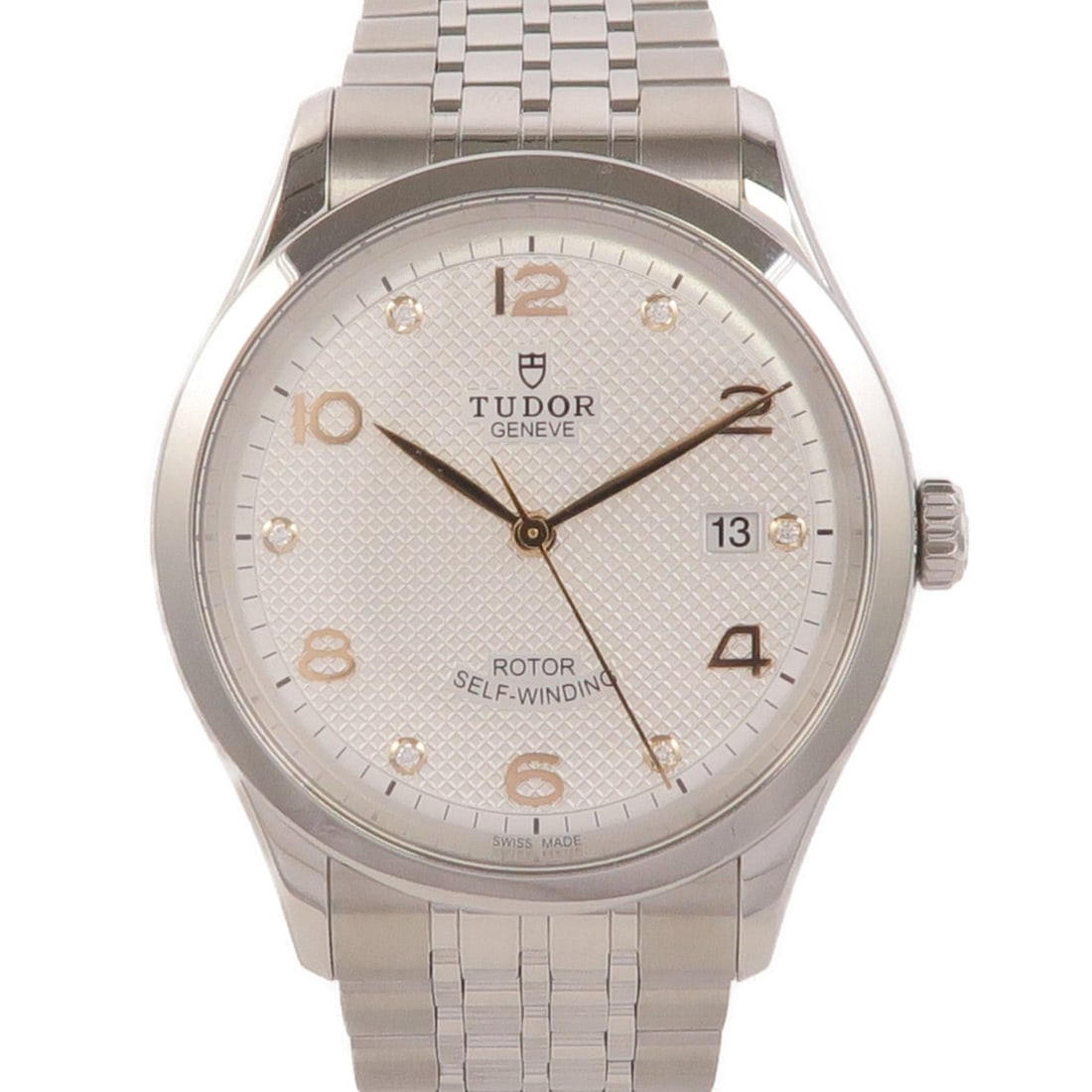 Tudor 1926 91550 SS Silver: Automatic watch. Color: Silver. Material: Stainless Steel. Case 39mm; max wrist 16.5cm; band 17-20mm.