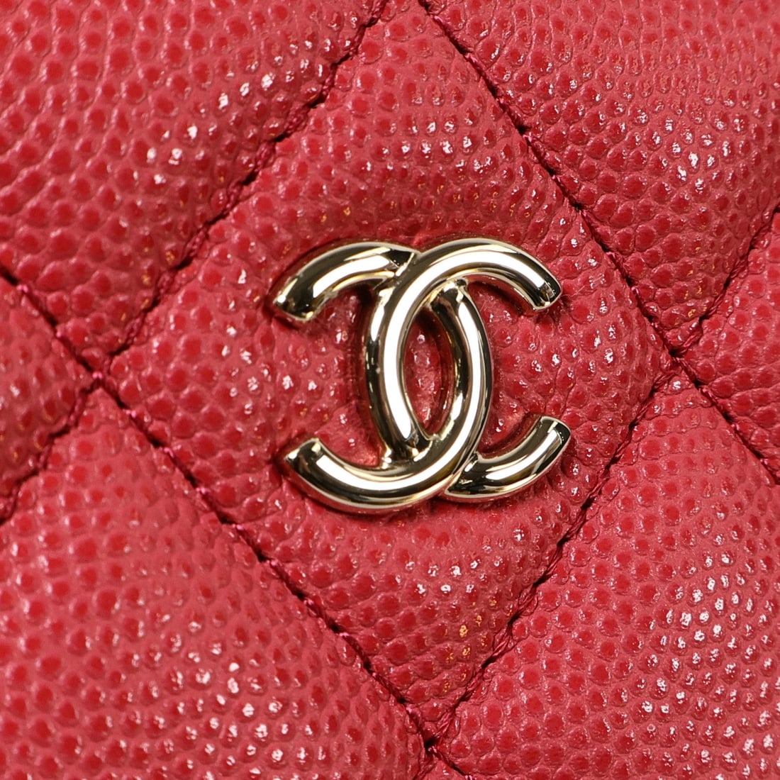 Chanel CC GHW Pouch Clutch Red - 12