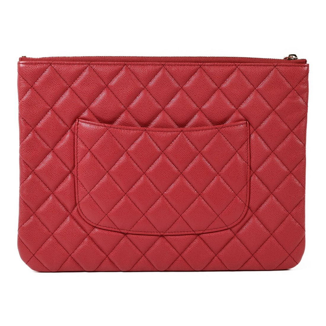 Chanel CC GHW Pouch Clutch Red - 2