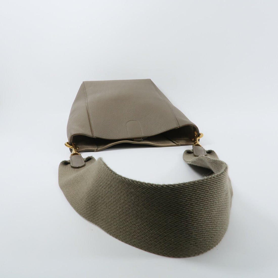 Celine GHW Sangle Bucket Small Grey - 8